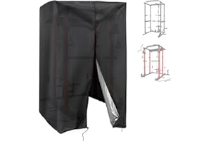 ‎HOLDONELIGHT HoldOneLight Squat Rack Cover, wasserdichte Outdoor Gym Equipment Covers mit Reißverschluss für Kniebeugen-Rack/Gewichtheber-Rack/Heim-Fitnessgerät