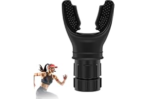 Biglumin entraineur respiratoire spirometre pulmonaire adulte breathing trainer Ajuster,Résistance réglable Améliorer la capacité Pulmonaire,Outil D'entraînement à L'expansion Pulmonaire Portable noir