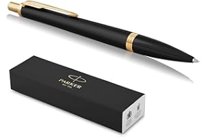 PARKER PEN COMPANY Parker Urban Premium długopis – wyciszony matowy czarny ze złotym wykończeniem – czarny tusz – w pudełku prezentowym