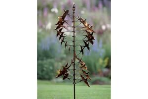 MARISSA'S GARDEN & GIFT Mayfair Outdoor Wind Sculpture, Large Swallow bird Metal Wind Spinner Garden Decor