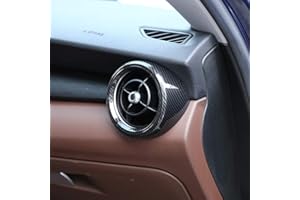 YIWANG Per Stelvio 2017-2020 Fibra di Carbonio Stile ABS Lato Aria Condizionata Presa Presa Copertura Trim 2 Pz (Fibra di Carbone)