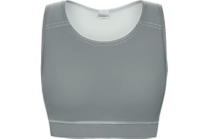 BaronHong High Power Pullover Half Length Chest Binder Bra for Transgender Tomboy FTM Breathable Without Clips