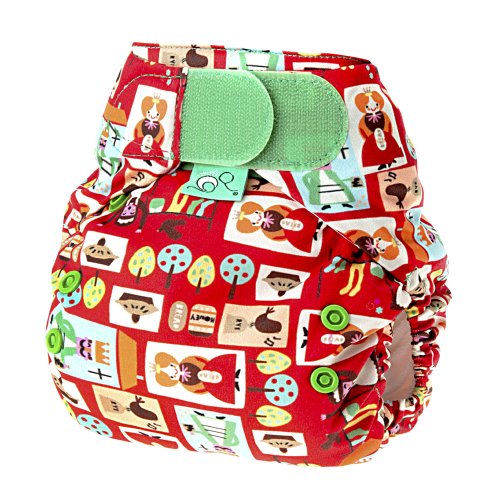 Tots Bots 8-35 lb Easy Fit Hook and Loop Nappy Sixpence Print