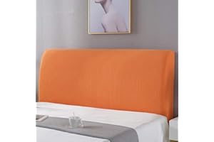 CXLT Coperchio della Testata Letto in Velluto A Coste Addensata Elasticizzato Copertura per Testiera Letto Matrimoniale King Testiera Schienale Antipolvere Protettiva Fodera,Orange-Length:170-190cm