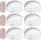 ELRO FS1805 | Juego de 6 Detectores de Humo | Kit de Montaje Magnético | Batería de 5 Años | Cumple con la Norma Europea EN14