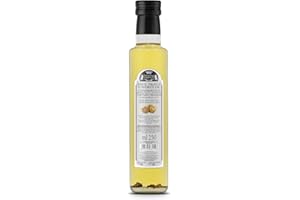 Valnerina Tartufi White Truffle Oil 250ml | Huile D'olive Aromatisée à La Truffe Blanche | Assaisonnement Au Parfum De Truffe | Bouteille 250 ml.