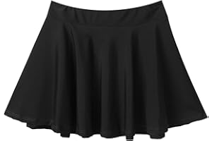 Aislor Falda Corta para Niñas Falda de Patinaje Danza Plisada Elástica A-Line Falda Casual Escolar Animadora Ropa de Patinador Bailarina Chica Baile Jazz