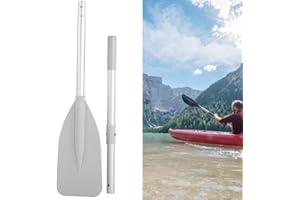 PISSENTE Boat Paddles, High Toughness Aluminium Alloy Boat Oars For Inflatable Boat Dinghy Canoe Water Marine Sports, 2Pcs Paddle with 2Pcs Rod Set