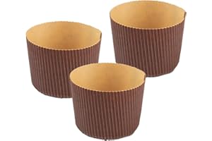 Decora, 0320168 12 Forme per Panettone da 100 g, Dim. Ø 7 x h 6 cm, in Carta Rigida di pura Cellulosa, Resiste a Temperature di 200 °, Ideale per Realizzare un Panettone in Casa, Made in Italy