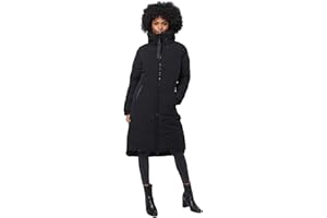 MARIKOO Damen Winterjacke Stepp Winter Jacke gesteppter Wintermantel warm lang Mantel B949