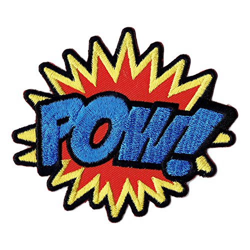 Logo Aufnäher / Iron on Patch " Comic Style POW "