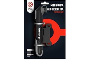 Optio Cycle Mini Pompa Bici Portatile per Presta e Schrader - Pompa per Bicicletta 120 PSI / 8,3 Bar | Pompa MTB | Gonfiatore Bicicletta - Pompetta per Bici