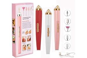 POMME Pink Professional Portable Electric Nail Drill - 5 in 1 Manicure Pedicure Kit - Adjustable Speed USB Electric File for Acrylic & Gel Nails