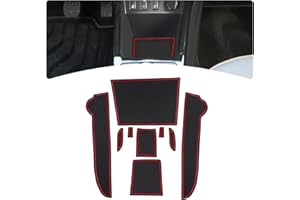 GIUD Dacia Spring Electric 2022 2023 Tapis Anti-dérapants, Anti-poussière pour Console Centrale Porte-gobelets, Accessoires Dacia Spring (Rouge)