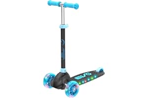 EVO Eclipse Light-Up 3-Wheeled Kids Push Scooter | Adjustable Handle Height For Boys & Girls Aged 3-12