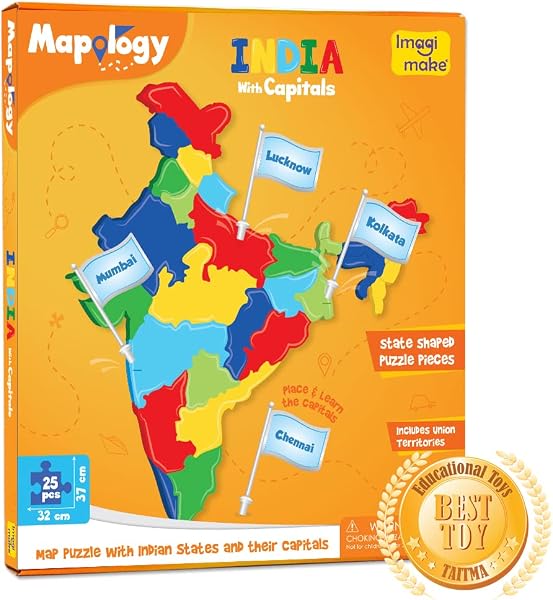 Imagimake Mapology India with State Capitals | Educational Toy | Age 5+ |…