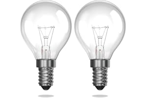 Lamptobe Scentsy Light Bulb for Wax Warmers 26W E14 Fancy Globe Bulb 230V Wax Burner Bulb Dimmable Warm White 2700K G45 Small Edison Screw for Wax Melt Burners Electric and Night Light, 2-Pack