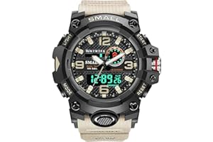 Fomtty Orologio Militare Uomo, Orologio da Uomo Analogico e Digitale, Orologio Sportivo, Impermeabile Orologio LED con Cronometro Digitale Orologio Luxury Casual Wristwatch
