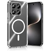 Coverzone Xiaomi 17 ile uyumlu Şeffaf Kılıf MagSafe Uyumlu G&uuml;&ccedil;l&uuml; Mıknatıslı Wireless Şarj Destekli Crystal Clear İnce Sert Ar