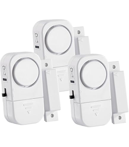 Olympia TF 400 Opening Detector (for doors and windows, 90 dB siren, wireless, battery operated door contact and window contact with alarm function