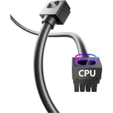 AsiaHorse Hydrus 8 Pinli CPU Uzatma Kablosu SİYAH 30 CM ARGB (ANAKART İ&Ccedil;İN İŞLEMCİ BESLEME)