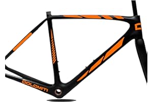 DualColorStampe Juego de 10 pegatinas adhesivas para cuadro de bicicleta, pegatinas para cuadro de MTB, protección universal, cód. B0170 (naranja 35)