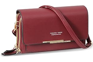 DBPBToU Torebka na telefon komórkowy do zawieszenia, torebka na ramię dla kobiet, mała torebka z portfelem i odpinanym paskiem na ramię, torebka na telefon komórkowy ze skóry