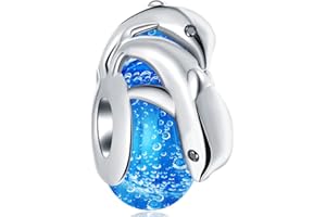 CRISNATA Insecte animal plaqué or rose/jaune Charms, 925 argent sterling grenouille Prince, abeille, papillon, Licorne sur la lune, perroquet, chien, tortue, perle de lapin, Convient européen bracelet