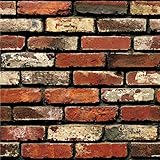 papel pintado autoadhesivo ladrillo 【FÁCIL DE USAR & PEGA PERDURABLEMENTE】：A diferencia de los baratos papeles murales, nuestro papel estampada decorativo se puede aplicar y quitar fácilmente como quiera. No se necesita pegamento. Sólo peel and stick, y le trae un ambiente casero moderno o vintage con estas pegatinas adhesivas de tapiz.