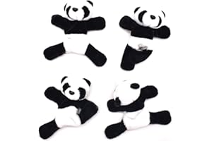 Liwein 4 Pièce Aimant de réfrigérateur Panda,Mignon Doux en Peluche Panda 3D réfrigérateur Autocollant Beau Souvenir Enfants Cadeau Décor pour Cuisine