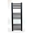 Greened House Black Straight Heated Towel Rail W300mm x H800mm Flat Central Heating Towel Rail Radiator