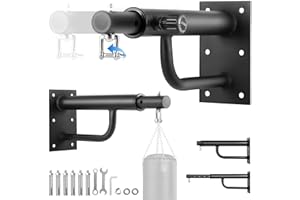 VIHBRAI Adjustable Punch Bag Bracket,150kg Wall Mount Boxing Bag Bracket Hanger,43.5-63.5 cm (17" - 25") Adjustable Length Hanging Stand for Indoor Outdoor Boxing Sports Home Gym
