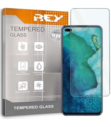 AQGG 2 Pezzi Vetro Protettivo Temperato Per Oppo Reno 2 (6,55 Pollici). Ultra Sottile 0,3mm, Durezza 9H, Trasparente E Anti-impronta.