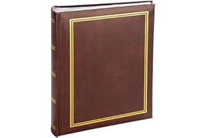 VICTORIA COLLECTION Album Photo Traditionnel pour Photos Format 10x15 - Album Durable pour 200 Photos avec des Espaces Supplémentaires pour des Notes Personnalisées | Facile à Remplir avec des Pochettes en Plastique