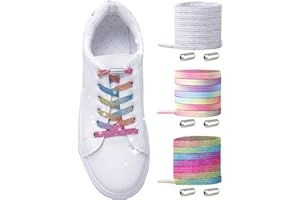 MLLTECH Lacci Scarpe Elastici Lacci Senza Nodo | Lacci Elastici per Scarpe Bambini Adulti - No Tie Elastici Lacci Scarpe con Chiusura Fibbie in Metallo Blocca Lacci Eutobloccanti Adatto a Tutte le Scarpe