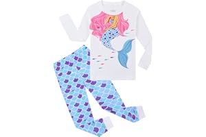 Garsumiss Pijamas para Niña Dos Piezas de Unicornio Manga Larga Invierno Pijama 2-12 Años