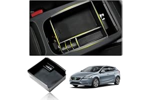 YEE PIN Kompatybilny z Volvo V40 Sedan 2013-2021, konsola środkowa, schowek na rękawiczki, organizer, pudełko do przechowywania, z matą antypoślizgową, akcesoria samochodowe