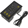 Fastsaw W3002 Regolatore di temperatura DC12V 10A Termostato LED digitale multifunzione Regolatore di temperatura di riscaldamento e raffreddamento con sensore NTC 10K
