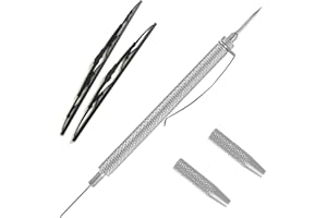 Yuio 2-In-1 Windshield Washer Jet Cleaning Tool, Windshield Wiper Nozzle Adjustment Tool, Windscreen Washer Spray Nozzle Cleaner Needle for Cleaner Corrosions Blockage Removal for Universal Cars