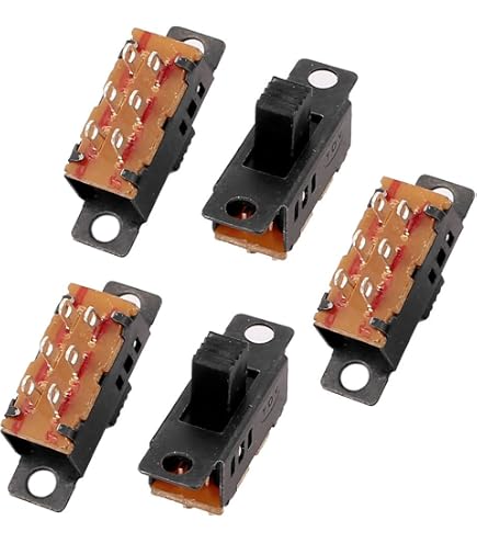 Produktbild von 30 Stück Miniatur-Schiebeschalter DPDT – 10 X 3 Mm, On/Off/On, 8-Pin, SMT – 0,3A/50V DC – Für Elektronik & Testgeräte