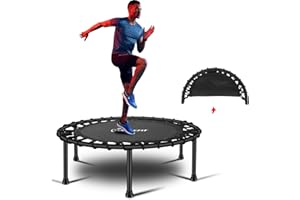 Jandecfit Foldable Fitness Trampoline 40" Fitness Rebounder for Indoor, Garden, Mini Portable Mini Trampoline, Indoor/Outdoor for Adult Jump Sports, Max Load 330lbs