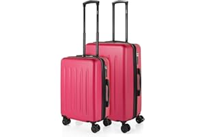 SKPAT - Valigie ABS a 4 ruote - Set valigie da viaggio 3 pzs - Valigia grande, valigia media e valigia cabina - Set valigie da viaggio robuste e leggere con lucchetto 175100