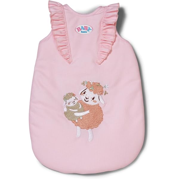 Sac De Couchage BABY Born – Motif Lune – Canard Amovible – Pour Poupée 43 Cm – Douillet Et Facile à Fermer