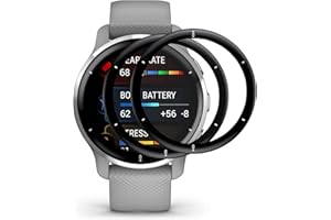 RBEIK [2PACK] Garmin Venu 2 Plus Screen Protector, 3D Curved Full Coverage PET Anti-scratch Bubble Free Anti-Fingerprint Easy Install Not Glass Film Screen Protector for Garmin Venu 2 Plus