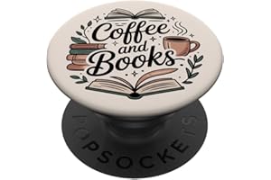 CUTE BOOKTOK BOOK LOVER DESIGN WOMEN GIRLS CO Coffee And Books Book Lover Bookish Reading Librarian Beige PopSockets Klebender PopGrip