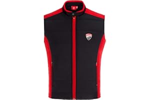 Ducati Corse 2019 Racing MotoGP - Chaleco para hombre, 100% nailon, color negro y rojo
