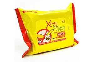 VONRUSS-UK Sensitive DEET Free Insect/Mosquito Repellent Wipes Bug Cooling Soothes Long Lasting Protection by Xpel (Kids Wipes)