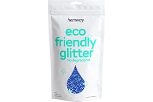 Hemway Eco Friendly 100 g / 3,5 oz Biodégradable Glitter cosmétique Bio Safe Étincelle végétalien pour le visage, fard à paupières, Craft - 1/40" 0.025" 0.6mm - bleu saphir Holographic