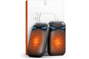 FORRINX Chaufferette Main Rechargeable Pack de 2, Chauffe Main Rechargeable USB Compact, Batterie 6000mAh, 3 Niveaux 40-55°C, Idéal pour Le Sport en Extérieur, Le Camping, la Chasse, Les Voyages