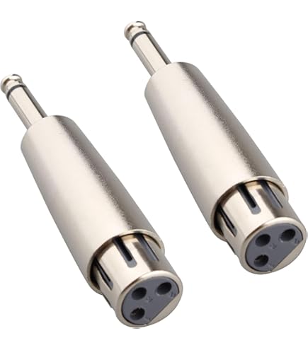 Adattatore XLR Femmina 3 Pin A Jack 6.35mm Maschio Mono - Per Microfoni, Mixer, Strumenti Musicali - Foto 7